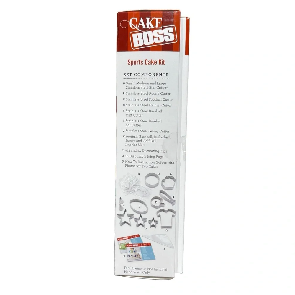 Cake‎ Boss 28 Piece Sports Cake Kit Cookie Cutters New (opened box) Never Used